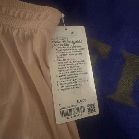 Lululemon Modal High-rise Relaxed Fit lounge Shorts 3.5” - NWT size 8 Color - Picture 2 of 4
